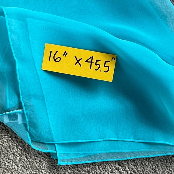 Vintage Vera Turquoise Scarf Made in Japan - Picture 3 of 3